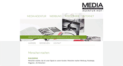 Desktop Screenshot of media-agentur-hof.de